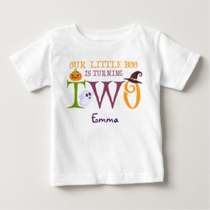 T-shirt Pour Bébé Notre Petit Boo Turner Deux, Halloween 2e Annivers