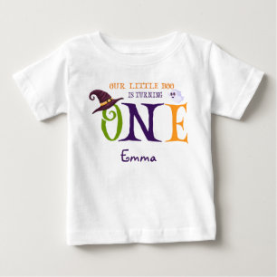 T-shirt Pour Bébé Notre Petit Boo Turner Un, Halloween 1er Anniversa
