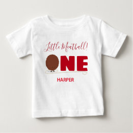 T-shirt Pour Bébé Notre Petite Boule De Viande À Un Premier Annivers