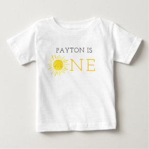 T-shirt Pour Bébé Notre petite Sunshine premier anniversaire fête fi