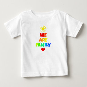 T-shirt Pour Bébé Nous sommes la famille Rainbow Sunshine Adoption D
