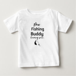 T-shirt Pour Bébé Nouveau pote de pêche bientôt bébé bodysuit