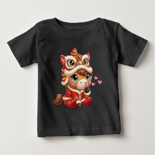 T-shirt Pour Bébé Nouvel An Chinois Cheval 2026 Zodiaque