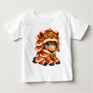 T-shirt Pour Bébé Nouvel An Chinois Cheval 2026 Zodiaque