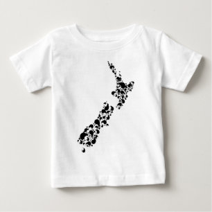 T-shirt Pour Bébé NOUVELLE-ZÉLANDE - plein de kiwis - noir