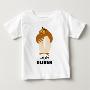 T-shirt Pour Bébé O est pour Owl Ajouter votre nom