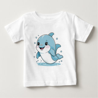 T-shirt Pour Bébé Ocean Friends Collection Cute Sea Creatures Pastel