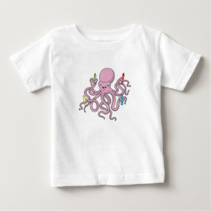 T-shirt Pour Bébé Octopus avec Crayon