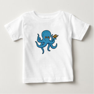 T-shirt Pour Bébé Octopus avec livre