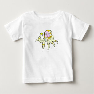T-shirt Pour Bébé Octopus comme plongeur avec étoile