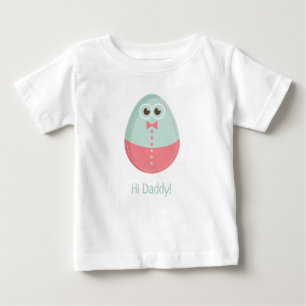 T-shirt Pour Bébé Œuf Drôle Salut Papa