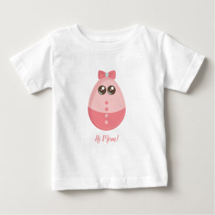 T-shirt Pour Bébé Œuf Drôle Salut Papa