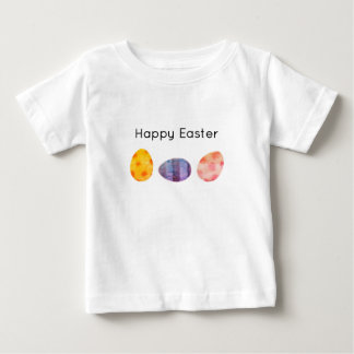 T-shirt Pour Bébé Œufs de Pâques Pastel Joues Joyeuses Pâques
