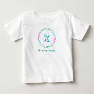 T-shirt Pour Bébé Oh Quel Amusant Doux moche Typographie Monogramme