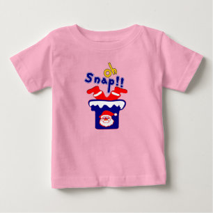 T-shirt Pour Bébé 🎅 Oh ! Sanp, Père Noël coincé dans un chimney Bab