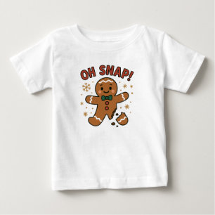 T-shirt Pour Bébé Oh Snap ! Création de Noël au cookie en pain d'épi