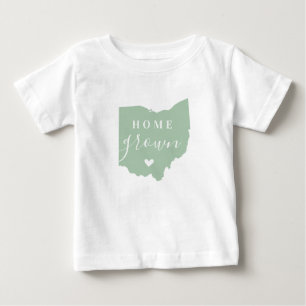 T-shirt Pour Bébé Ohio - Grossissement de la maison Carte d'état d