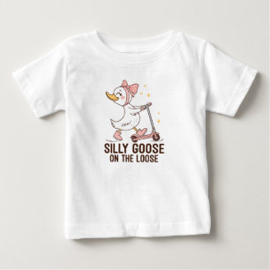 T-shirt Pour Bébé Oie Idiote en Liberté