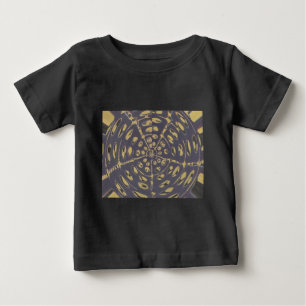 T-shirt Pour Bébé Olive Green Polka Point Radial Motif Art Imprimer