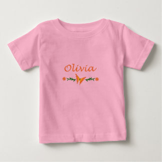 T-shirt Pour Bébé Olivia (Papillon orange)