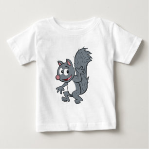 T-shirt Pour Bébé Ondulation grise d'écureuil de Rick de garde