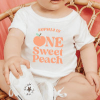 One Sweet Peach Orange Première fête d'anniversair