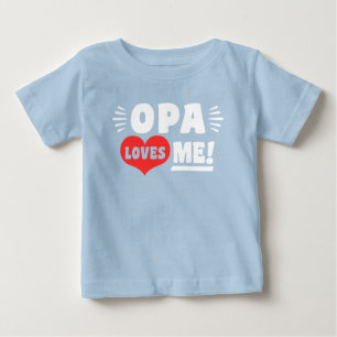 T-shirt Pour Bébé Opa m'aime