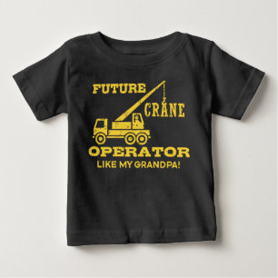 T-shirt Pour Bébé Opérateur De Grue Comme Mon Grand-Père