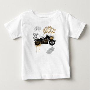 T-shirt Pour Bébé Or moto 