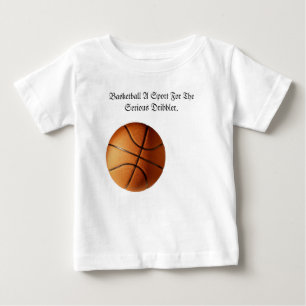 T-shirt Pour Bébé Orange Basketball Sérieux Lecteur Logo,