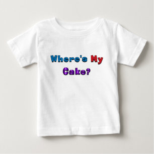 T-shirt Pour Bébé "Où est My Cake ?" chemise bébé