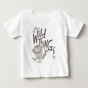 T-shirt Pour Bébé Où les choses sauvages sont citées
