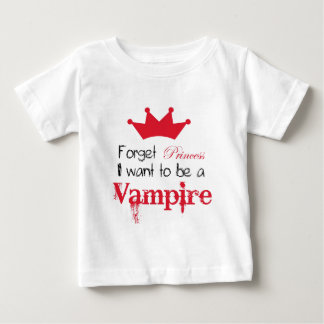 T-shirt Pour Bébé Oubliez Princesse Je veux être un Vampire