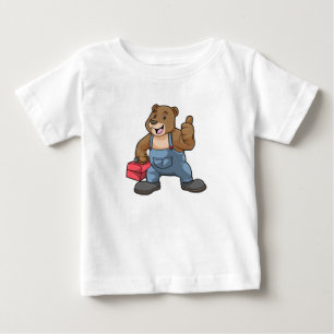 T-shirt Pour Bébé Ours comme artisan avec boîte à outils