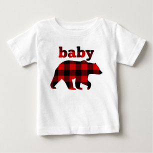 T-shirt Pour Bébé "Ours de bébé de plaid de Buffalo "