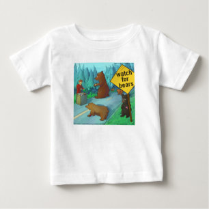 T-shirt Pour Bébé Ours drôles de Rick London avec montres Comic