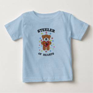 T-shirt Pour Bébé Ours en peluche voleur de cœurs football