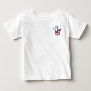 T-shirt Pour Bébé Outils de construction pour enfants patriotiques p