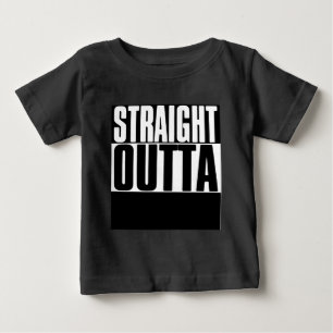 T-SHIRT POUR BÉBÉ OUTTA DROIT COUTUME DES "VOS TEXTES"