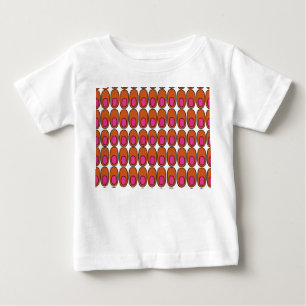 T-shirt Pour Bébé Ovales orange et rose