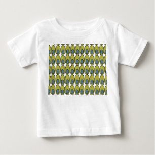T-shirt Pour Bébé Ovales verts et gris récurrents