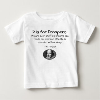 T-shirt Pour Bébé P est pour Prospero ・ Une petite chemise Shakespea