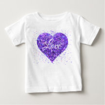 Paillettes violettes, amour graffiti valentine