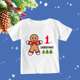 T-shirt Pour Bébé Pain d'épices de Noël mignon