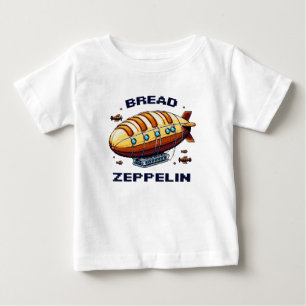 T-shirt Pour Bébé Pain Zeppelin - Pixel Art Airship Retro Design