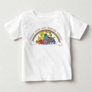 T-shirt Pour Bébé Paix, amour et sésame Street