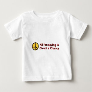 T-shirt Pour Bébé Paix - Donnez-lui une chance