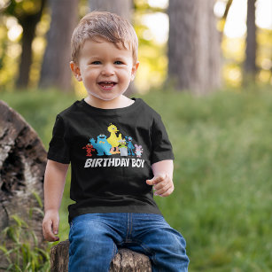 T-shirt Pour Bébé Pal de rue Sésame   Birthday Boy - Nom et âge