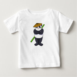 T-shirt Pour Bébé Panda à Stick combat Martial arts.PNG
