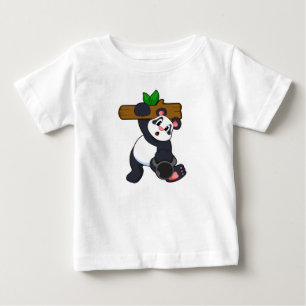 T-shirt Pour Bébé Panda avec bois à l'entraînement Force